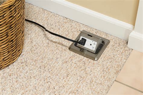 electrical floor box hideaway install|diy floor outlet box.